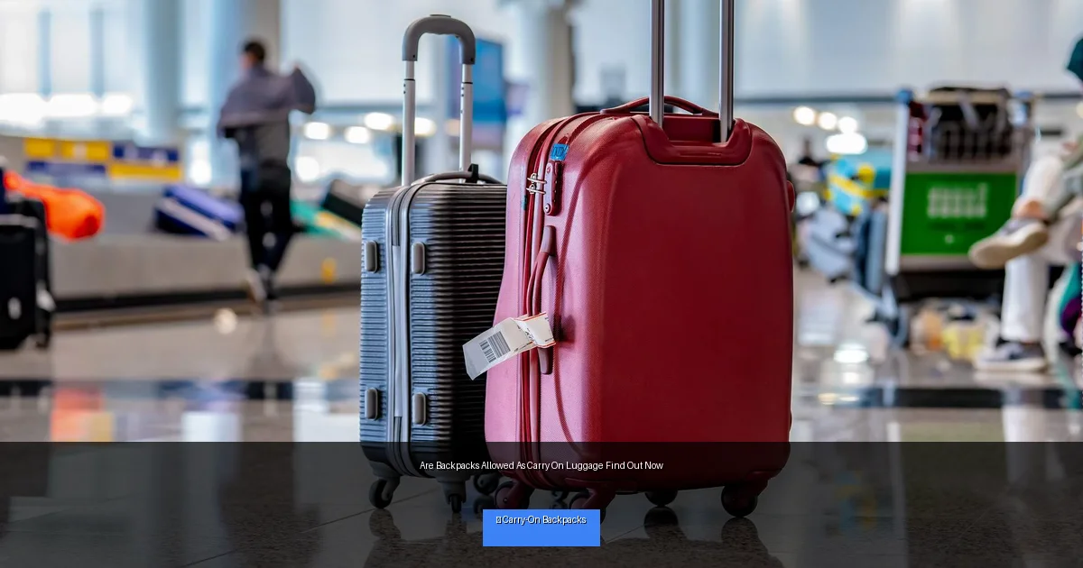 Are Backpacks Allowed As Carry On Luggage Find Out Now