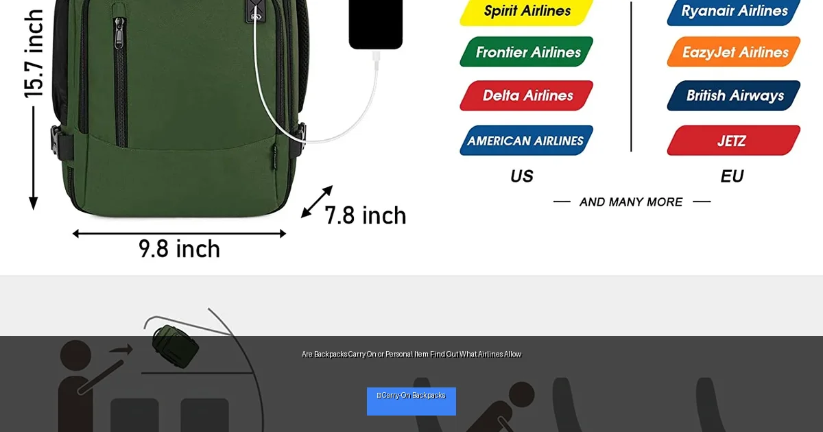 Are Backpacks Carry On or Personal Item Find Out What Airlines Allow