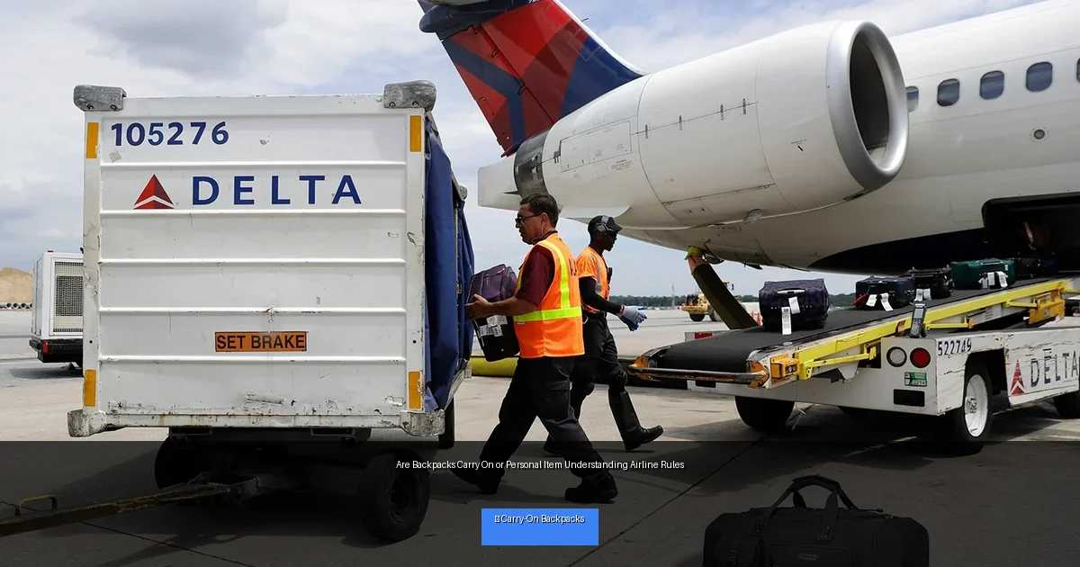 Are Backpacks Carry On or Personal Item Understanding Airline Rules