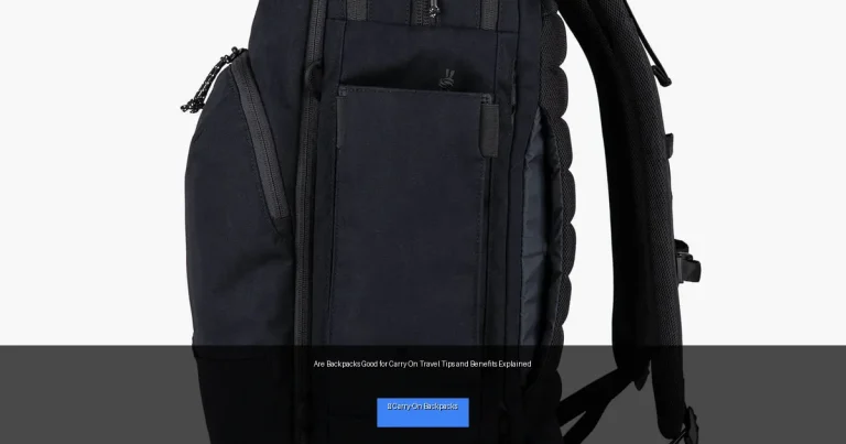 Are Backpacks Good for Carry On Travel Tips and Benefits Explained