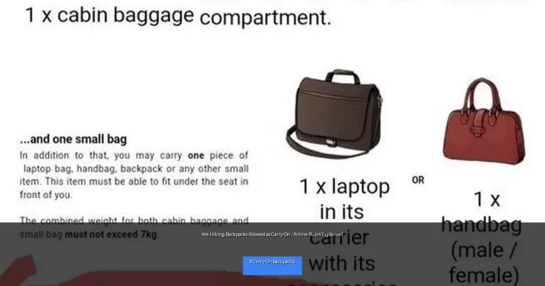 Are Hiking Backpacks Allowed as Carry-On - Airline Rules Explained