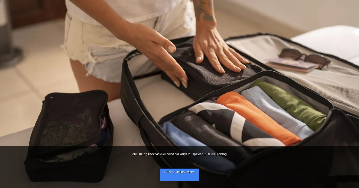 Are Hiking Backpacks Allowed As Carry On Tips for Air Travel Packing