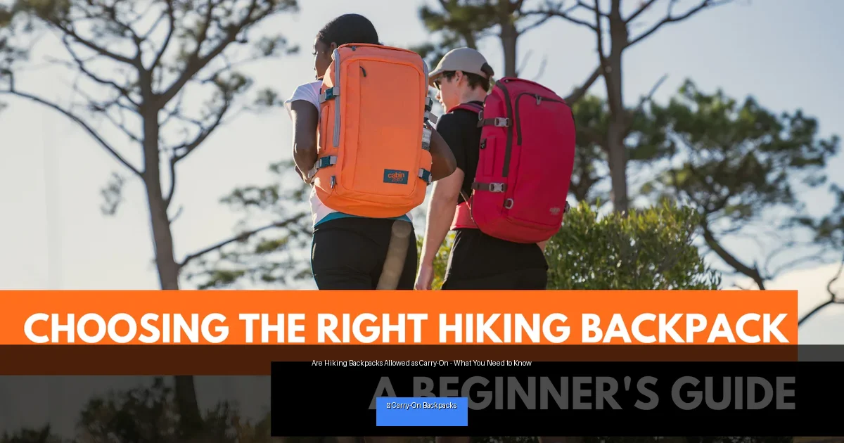 Are Hiking Backpacks Allowed as Carry-On - What You Need to Know