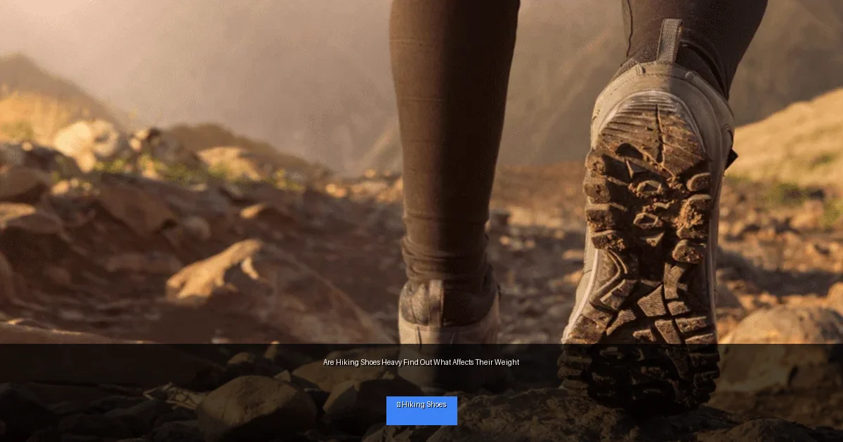 Are Hiking Shoes Heavy Find Out What Affects Their Weight