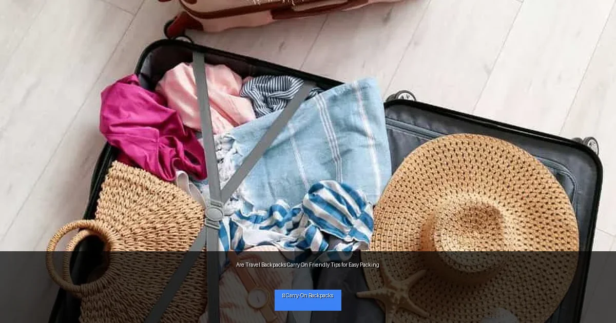 Are Travel Backpacks Carry On Friendly Tips for Easy Packing