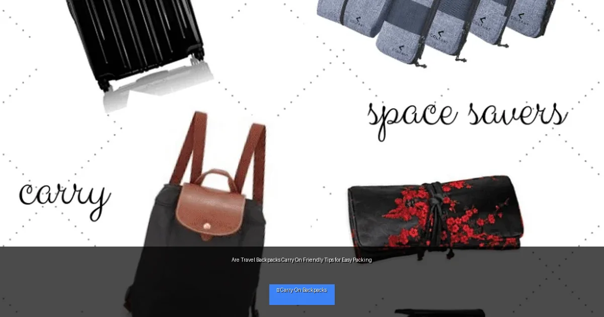 Are Travel Backpacks Carry On Friendly Tips for Easy Packing