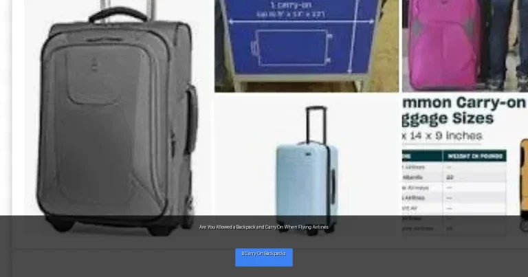 Are You Allowed a Backpack and Carry On When Flying Airlines