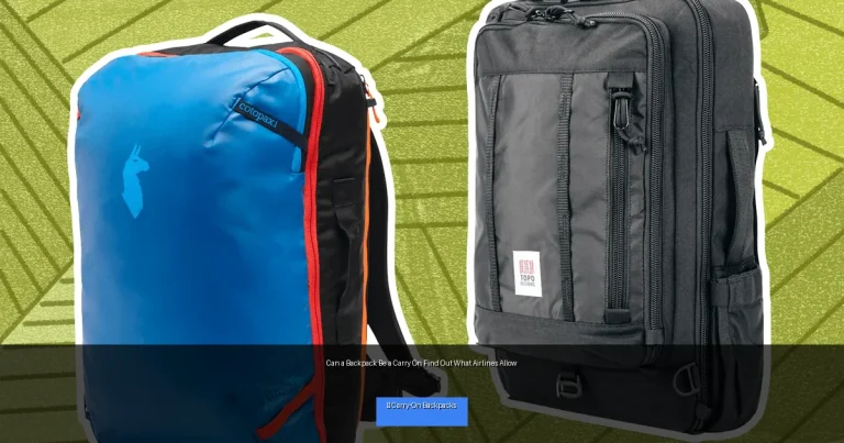Can a Backpack Be a Carry On Find Out What Airlines Allow