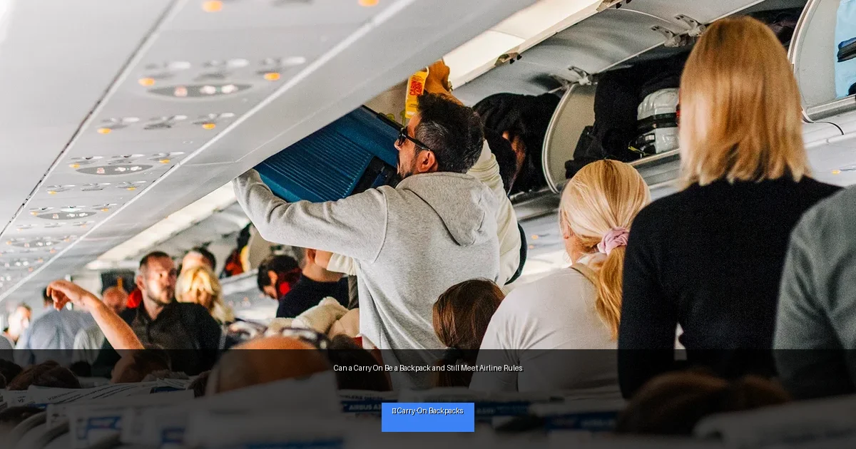 Can a Carry On Be a Backpack and Still Meet Airline Rules