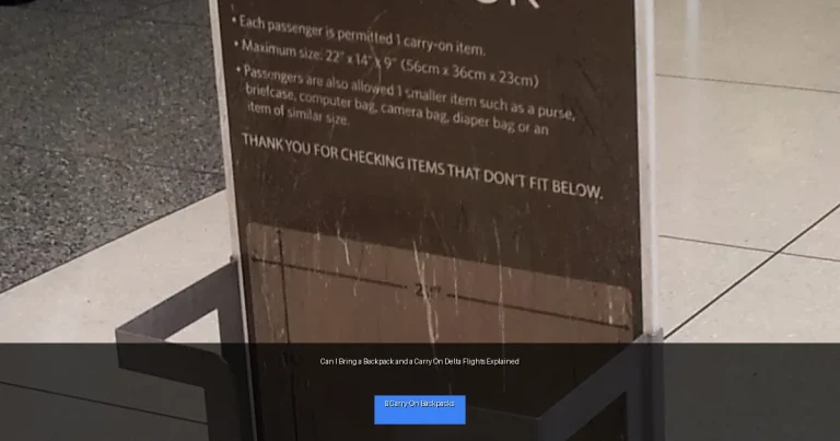 Can I Bring a Backpack and a Carry On Delta Flights Explained