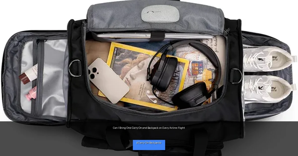 Can I Bring One Carry On and Backpack on Every Airline Flight