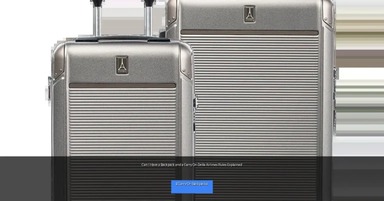 Can I Have a Backpack and a Carry On Delta Airlines Rules Explained
