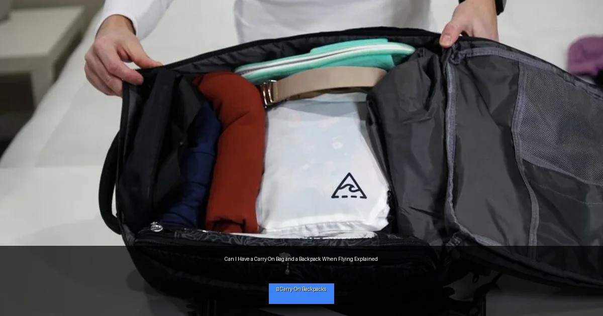 Can I Have a Carry On Bag and a Backpack When Flying Explained