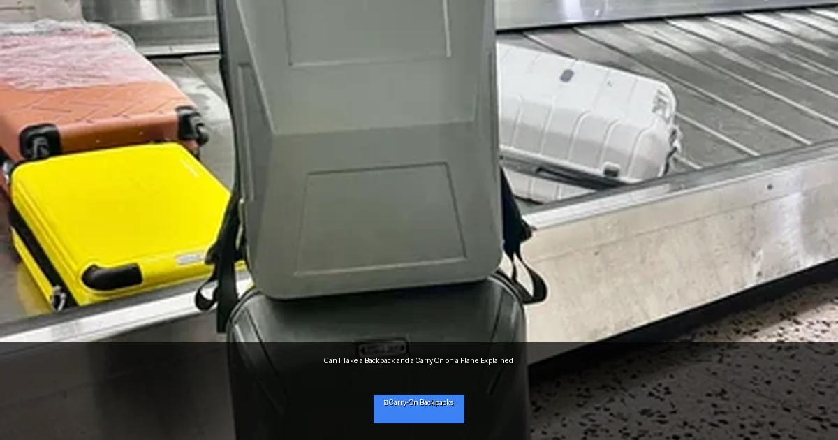 Can I Take a Backpack and a Carry On on a Plane Explained