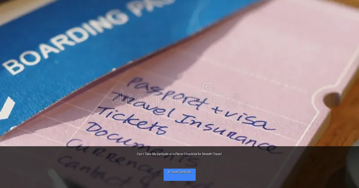 Can I Take My Earbuds on a Plane Checklist for Smooth Travel