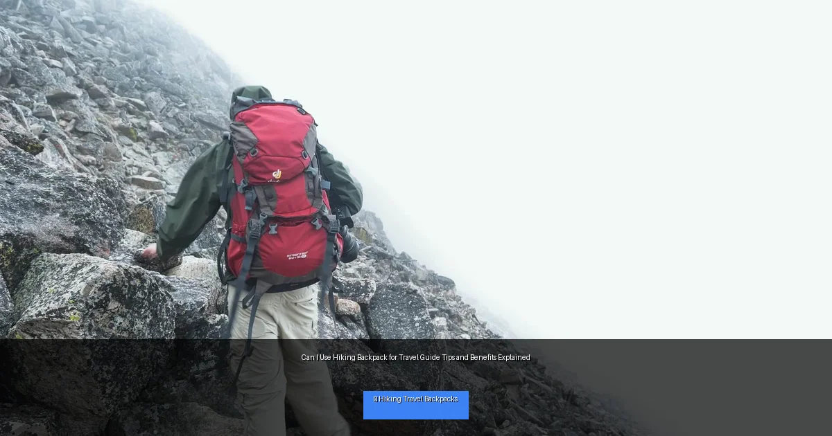 Can I Use Hiking Backpack for Travel Guide Tips and Benefits Explained