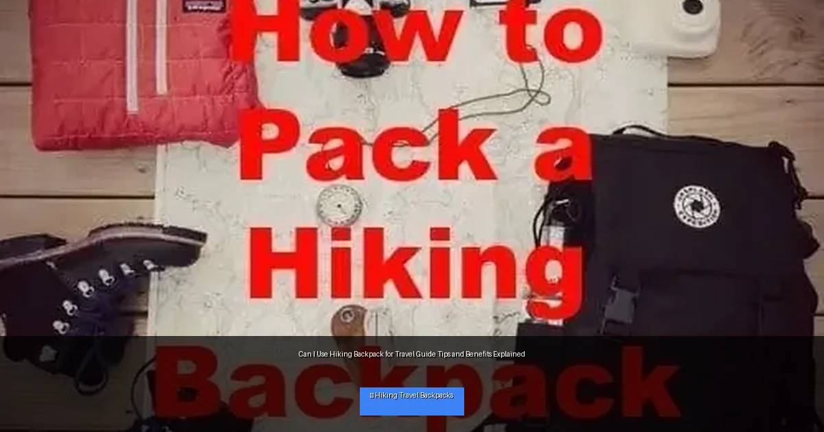 Can I Use Hiking Backpack for Travel Guide Tips and Benefits Explained