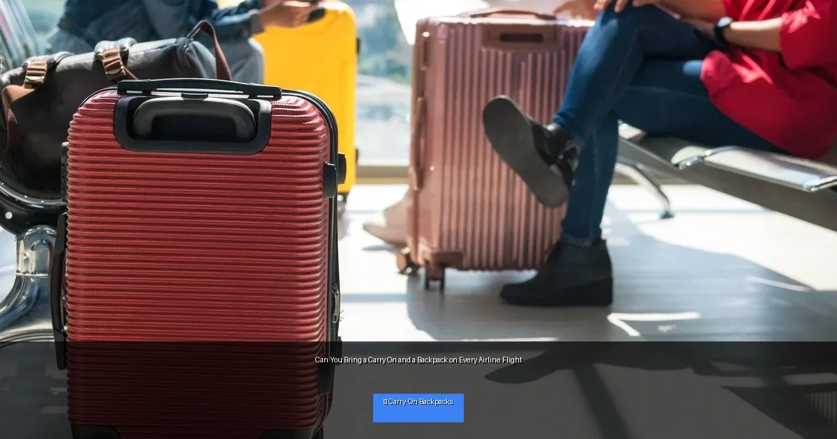 Can You Bring a Carry On and a Backpack on Every Airline Flight