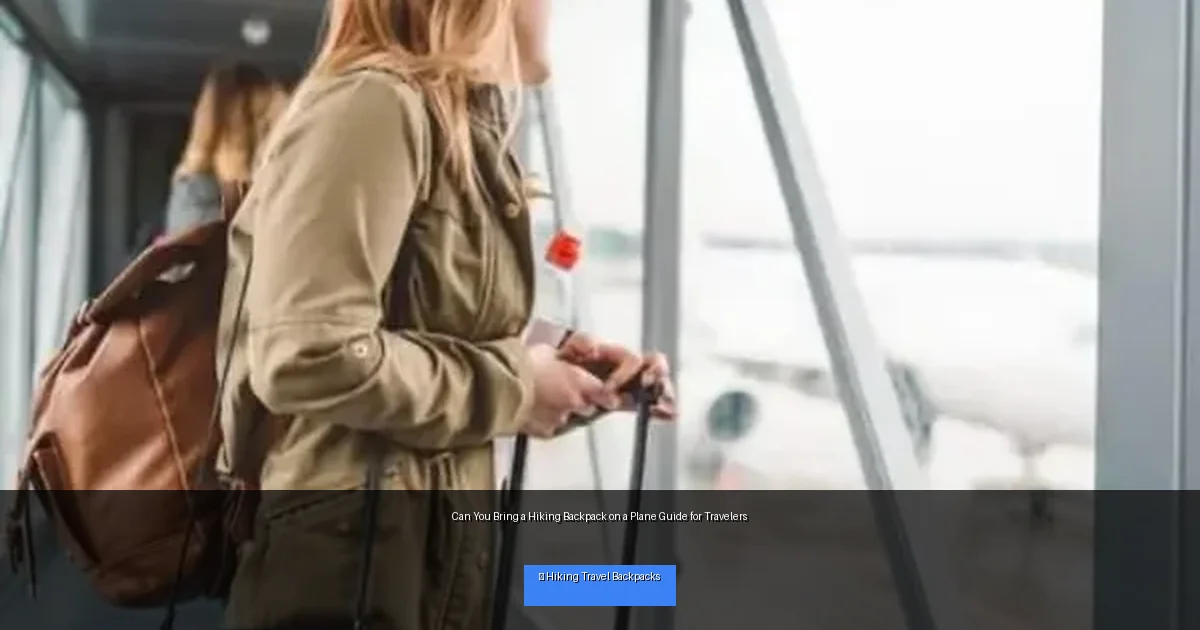 Can You Bring a Hiking Backpack on a Plane Guide for Travelers