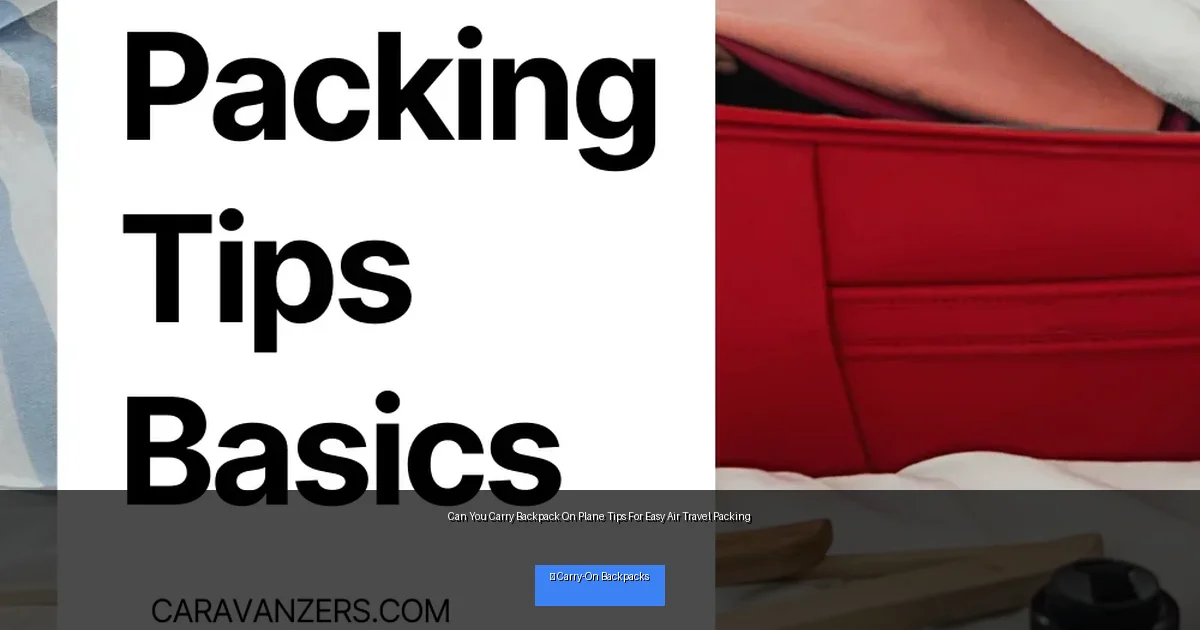 Can You Carry Backpack On Plane Tips For Easy Air Travel Packing