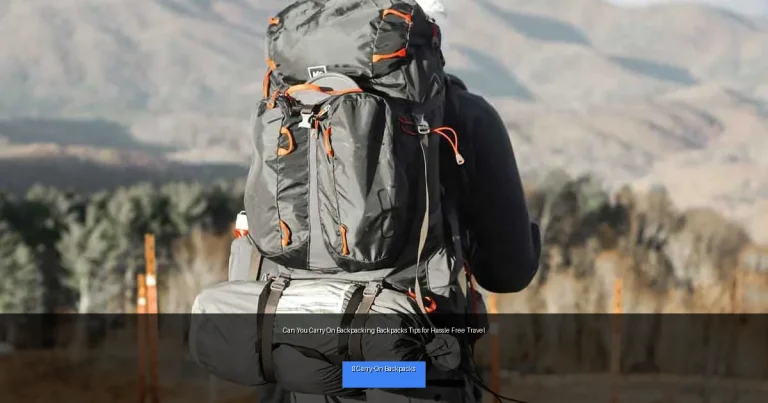 Can You Carry On Backpacking Backpacks Tips for Hassle Free Travel