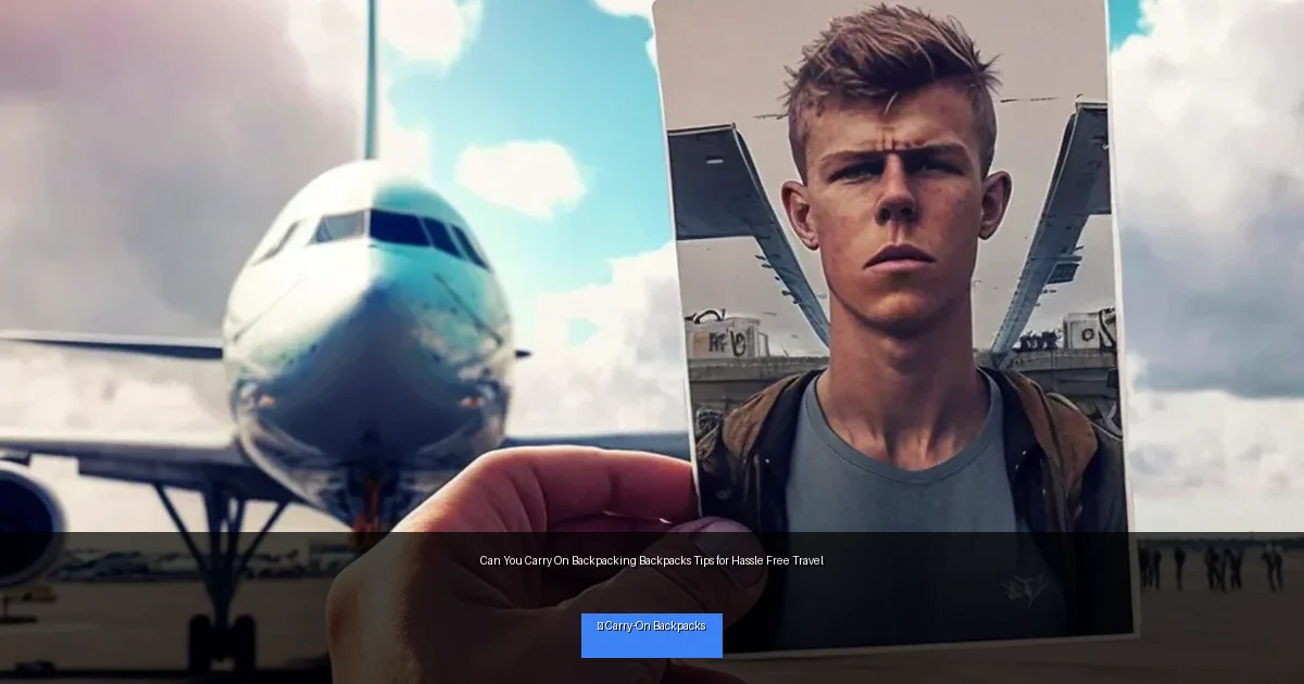 Can You Carry On Backpacking Backpacks Tips for Hassle Free Travel