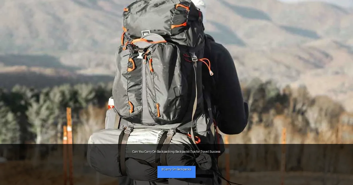 Can You Carry On Backpacking Backpacks Tips for Travel Success