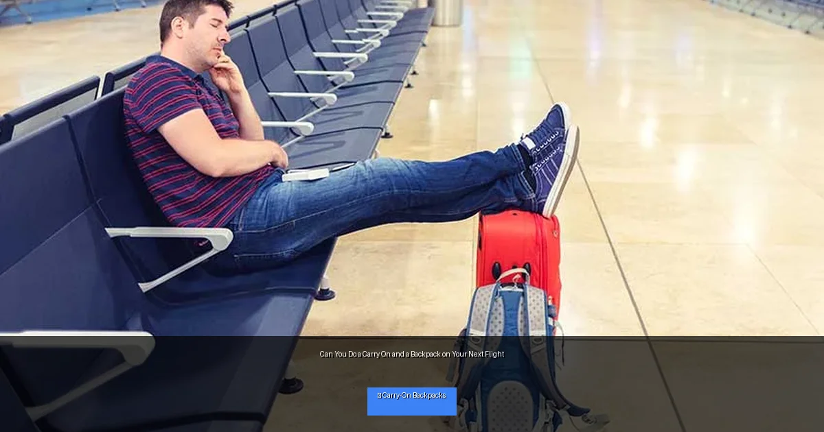 Can You Do a Carry On and a Backpack on Your Next Flight