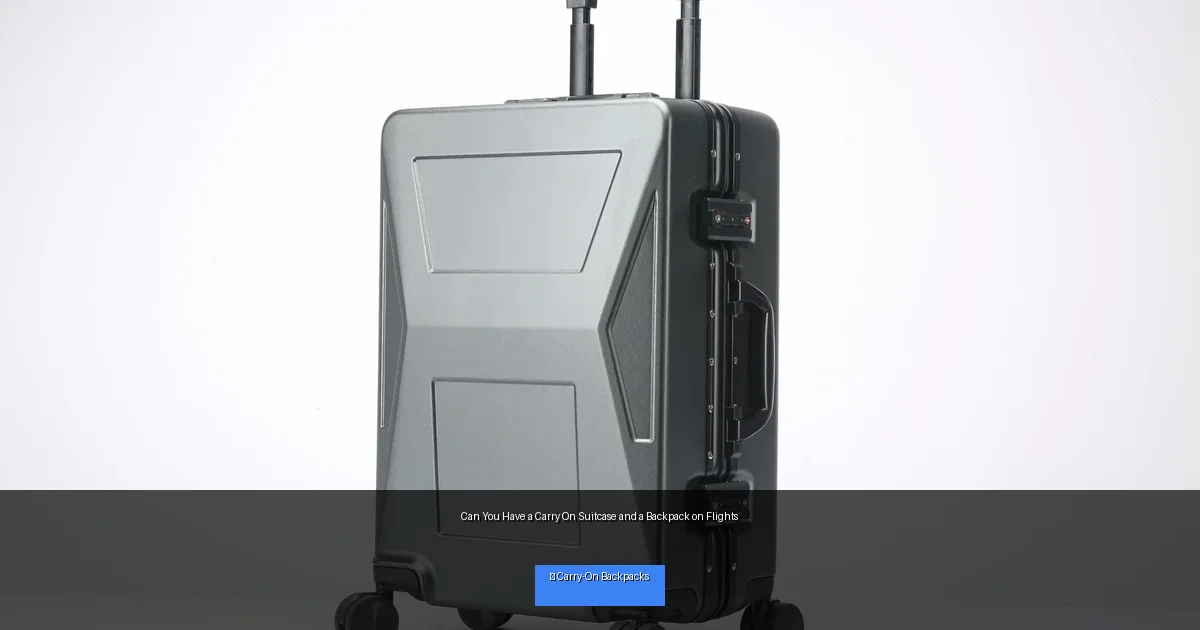 Can You Have a Carry On Suitcase and a Backpack on Flights