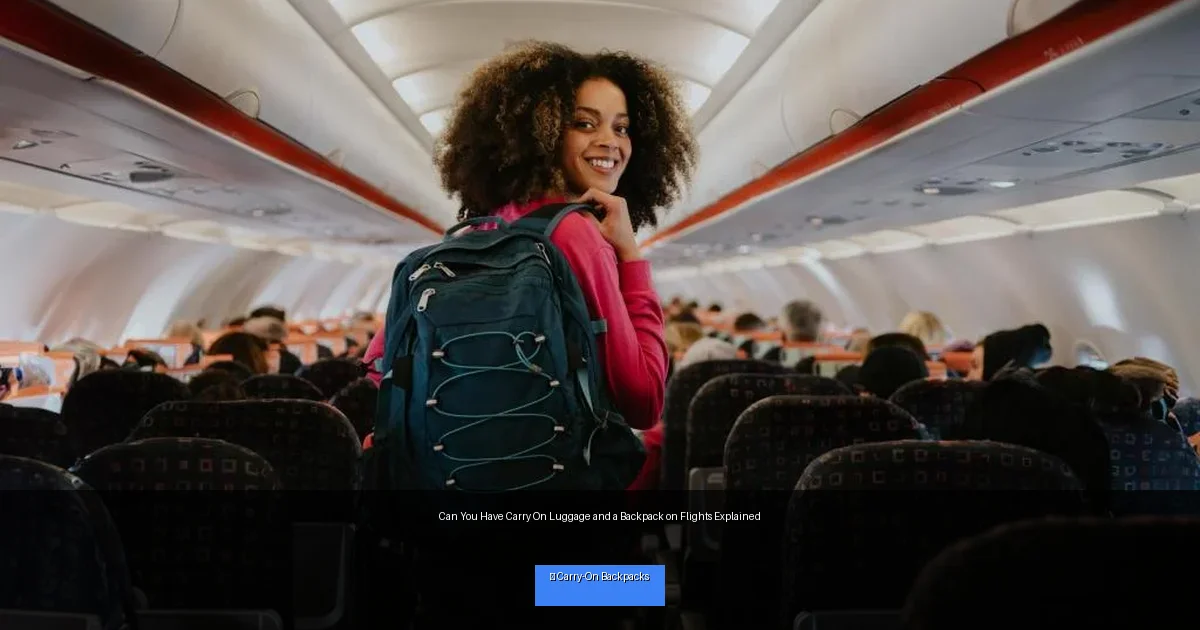 Can You Have Carry On Luggage and a Backpack on Flights Explained