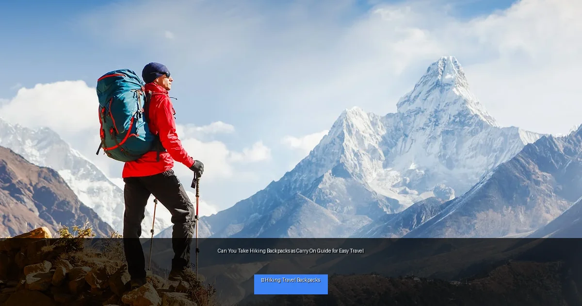 Can You Take Hiking Backpacks as Carry On Guide for Easy Travel