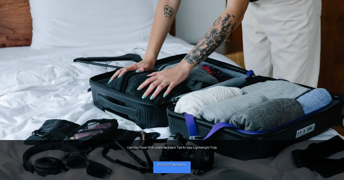 Can You Travel With Just a Backpack Tips for Easy Lightweight Trips