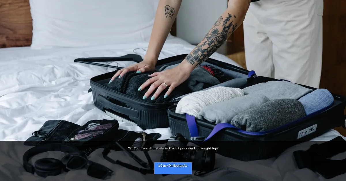 Can You Travel With Just a Backpack Tips for Easy Lightweight Trips