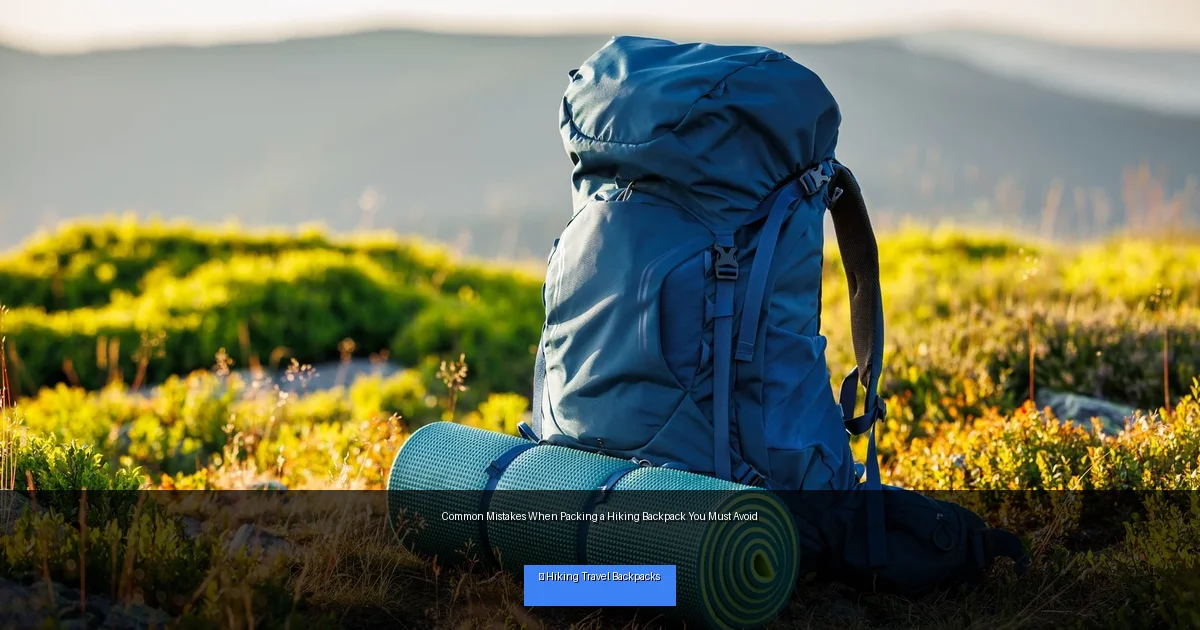 Common Mistakes When Packing a Hiking Backpack You Must Avoid