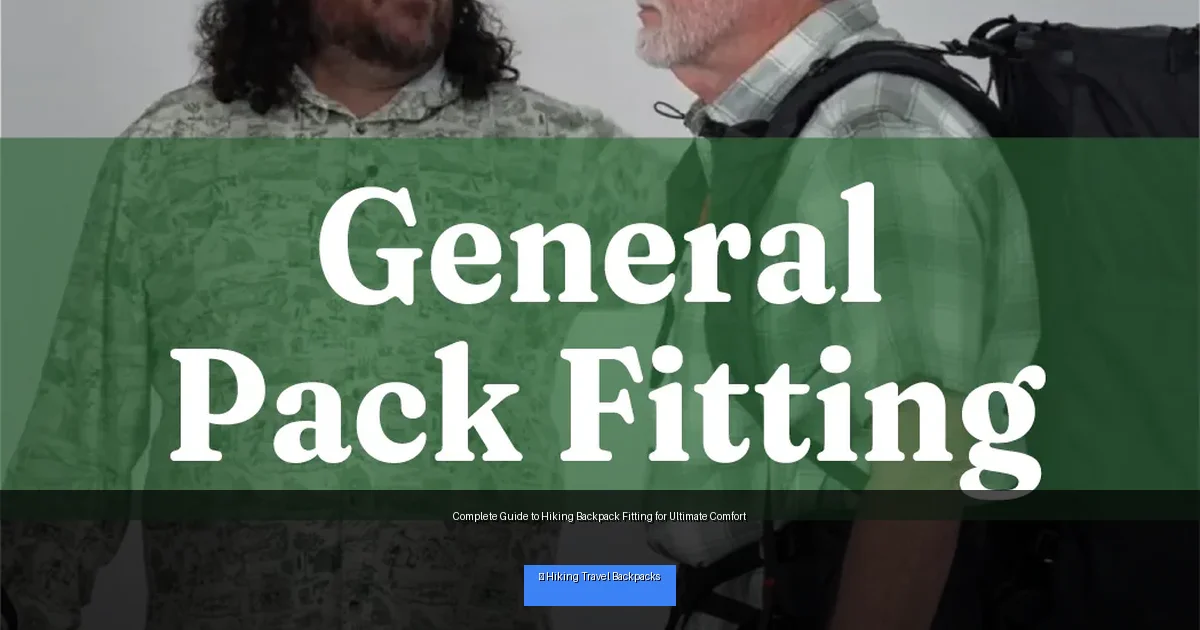 Complete Guide to Hiking Backpack Fitting for Ultimate Comfort