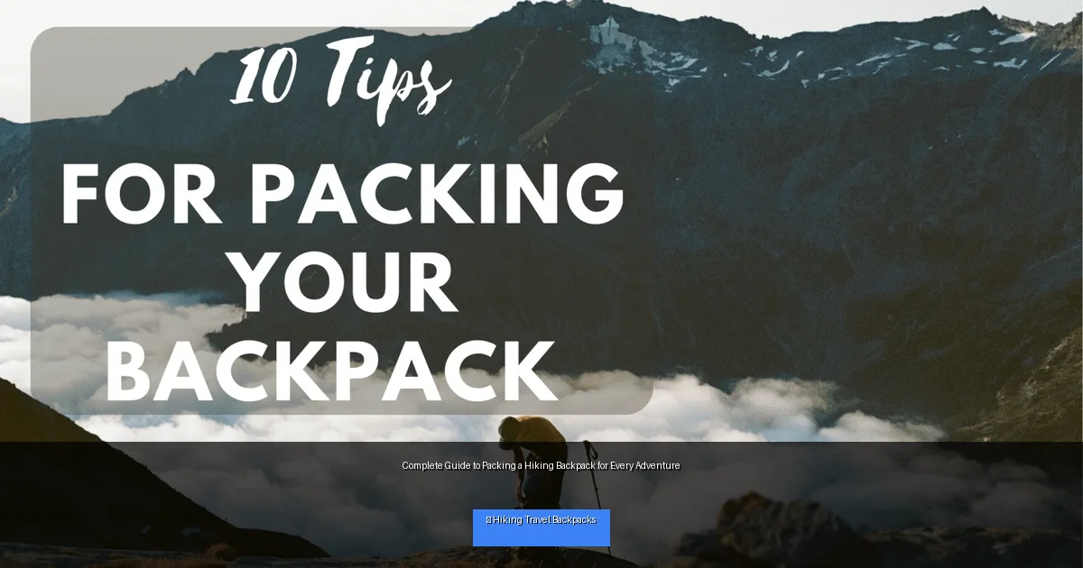 Complete Guide to Packing a Hiking Backpack for Every Adventure