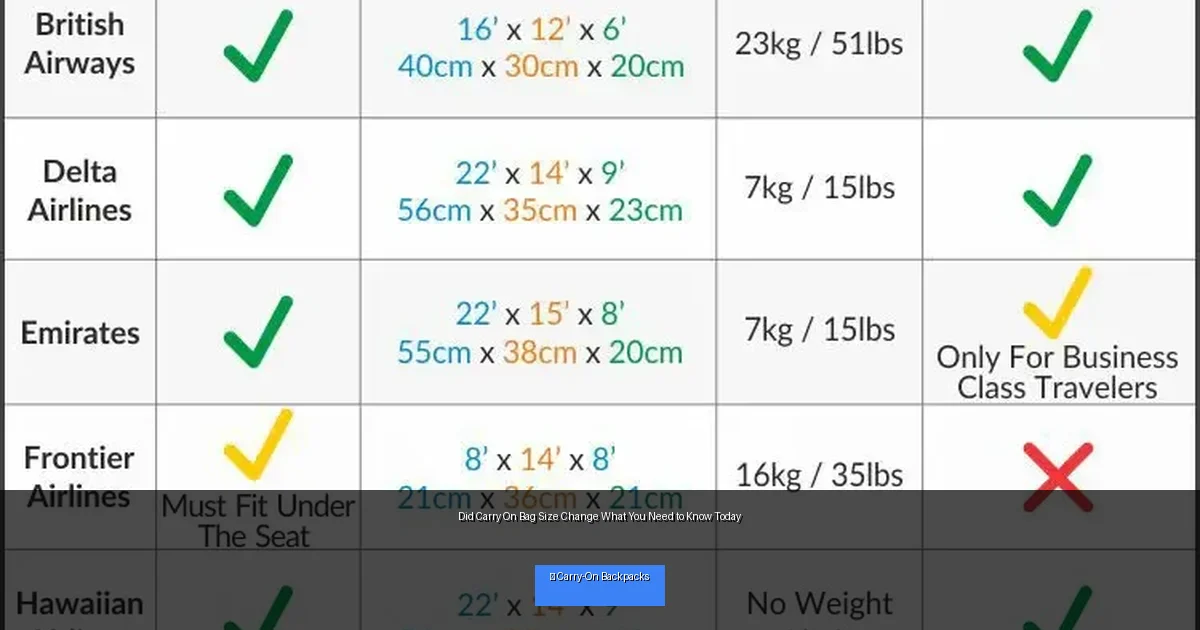 Did Carry On Bag Size Change What You Need to Know Today