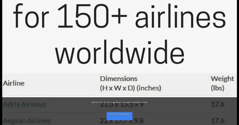 Did Carry On Size Change Recent Updates You Need to Know