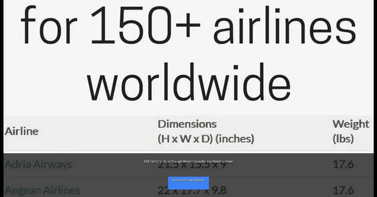 Did Carry On Size Change Recent Updates You Need to Know