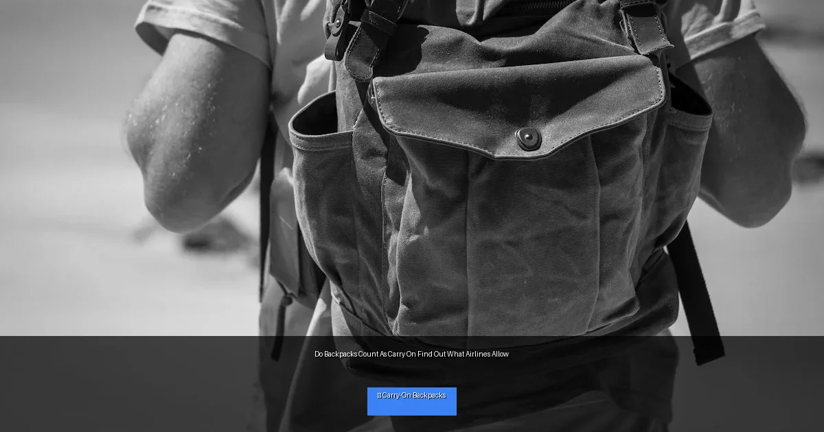 Do Backpacks Count As Carry On Find Out What Airlines Allow