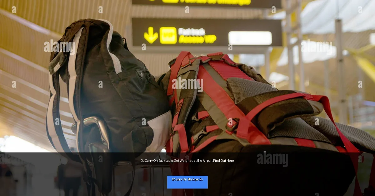 Do Carry On Backpacks Get Weighed at the Airport Find Out Here