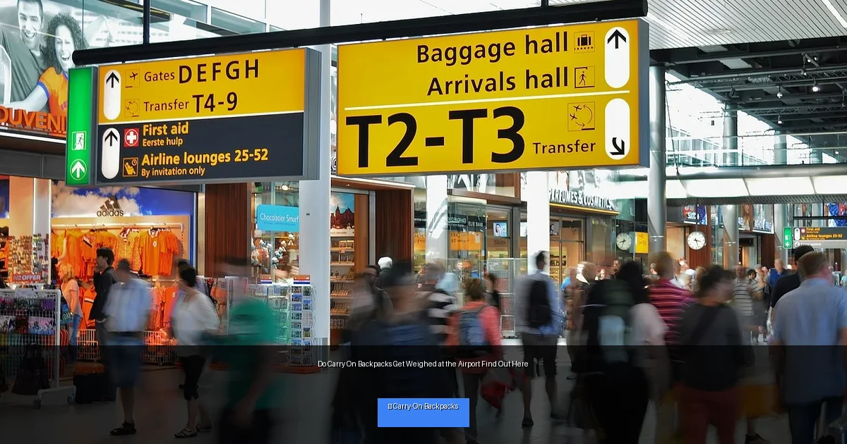 Do Carry On Backpacks Get Weighed at the Airport Find Out Here