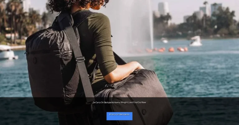 Do Carry On Backpacks Have a Weight Limit Find Out Now