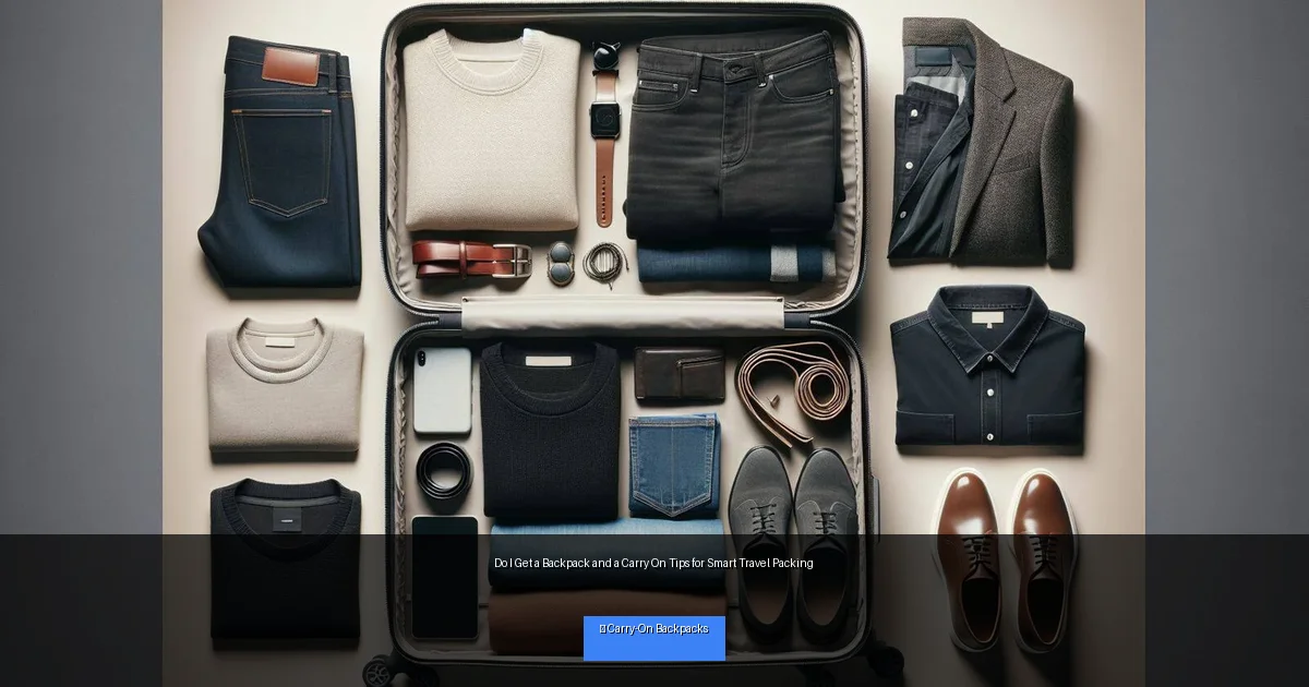 Do I Get a Backpack and a Carry On Tips for Smart Travel Packing