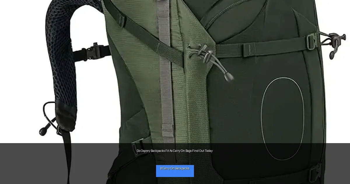 Do Osprey Backpacks Fit As Carry On Bags Find Out Today