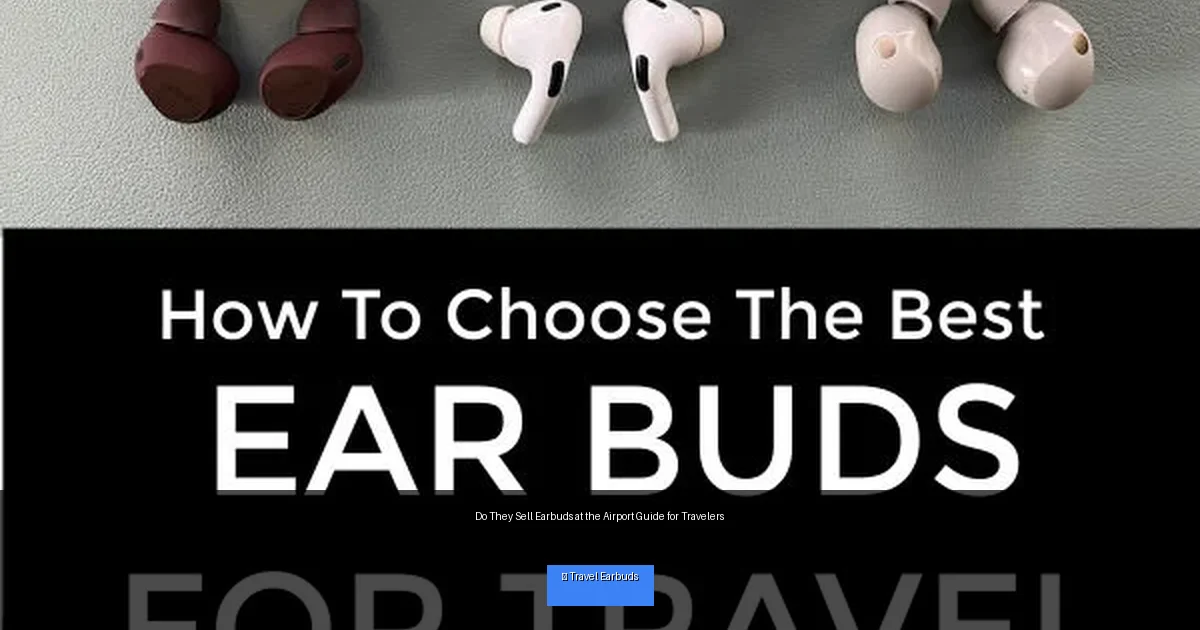 Do They Sell Earbuds at the Airport Guide for Travelers