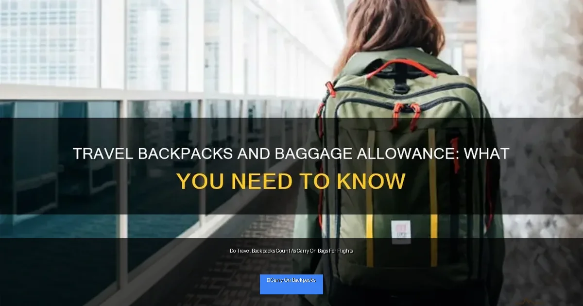 Do Travel Backpacks Count As Carry On Bags For Flights