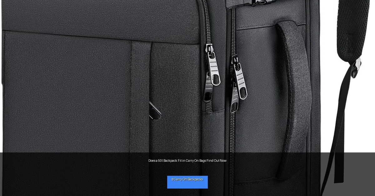 Does a 50l Backpack Fit in Carry On Bags Find Out Now