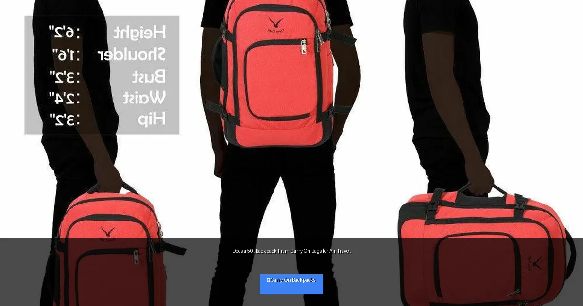 Does a 50l Backpack Fit in Carry On Bags for Air Travel