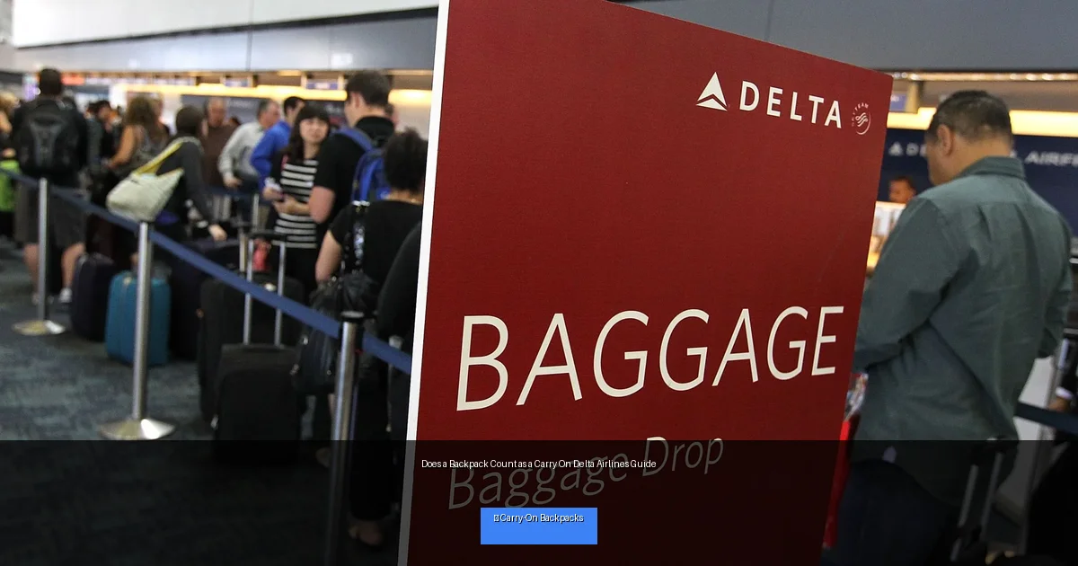 Does a Backpack Count as a Carry On Delta Airlines Guide